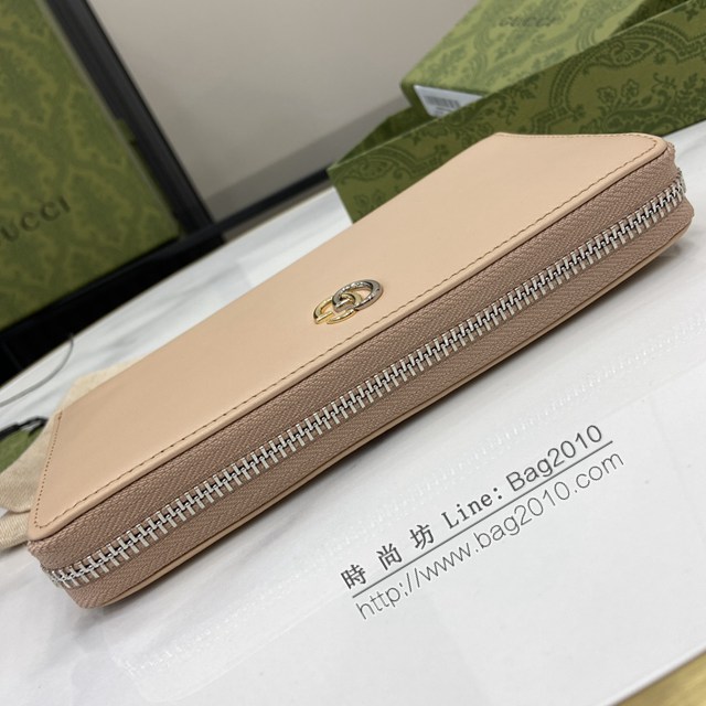 Gucci專櫃古馳最新款Marmont系列錢夾男女款拉鏈長夾錢包 jh2482型號：790057